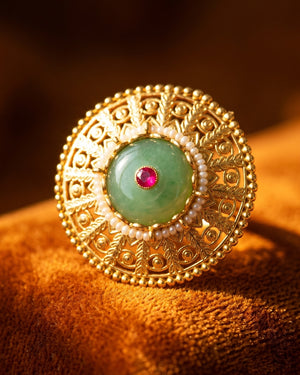 Suryapriya Jadau Ring - Ruby