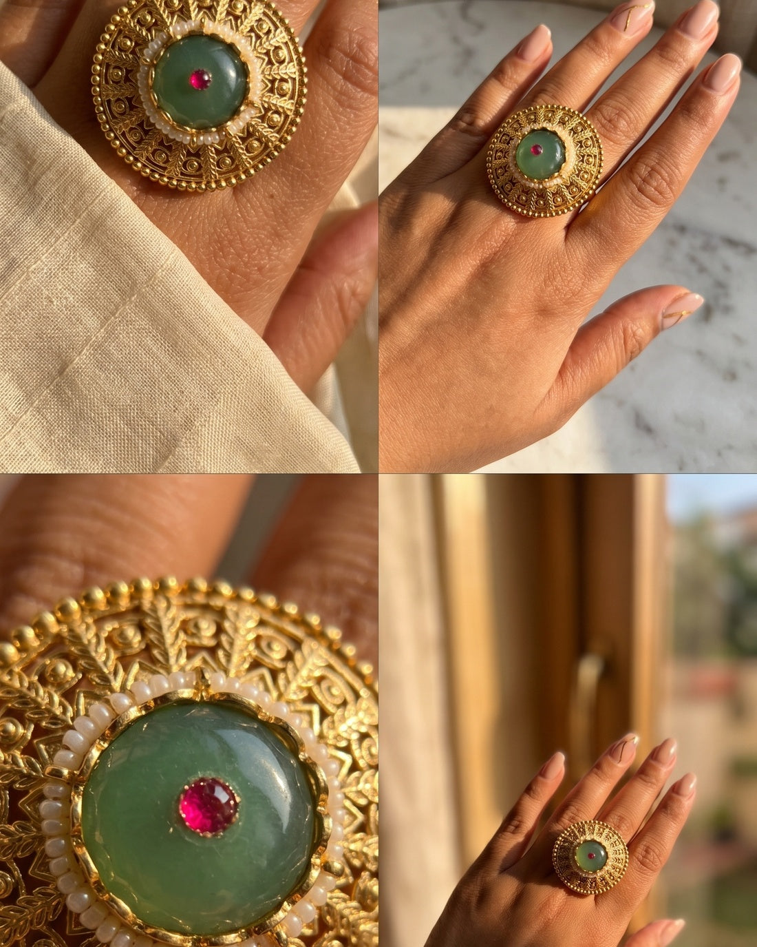 Suryapriya Jadau Ring - Ruby