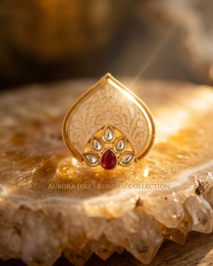 Gulaab Patti Meenakari Ring
