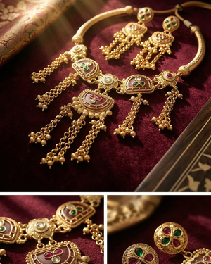 Gulnaar Tassel Necklace (Pink)