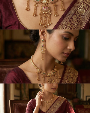 Gulnaar Tassel Necklace (Pink)