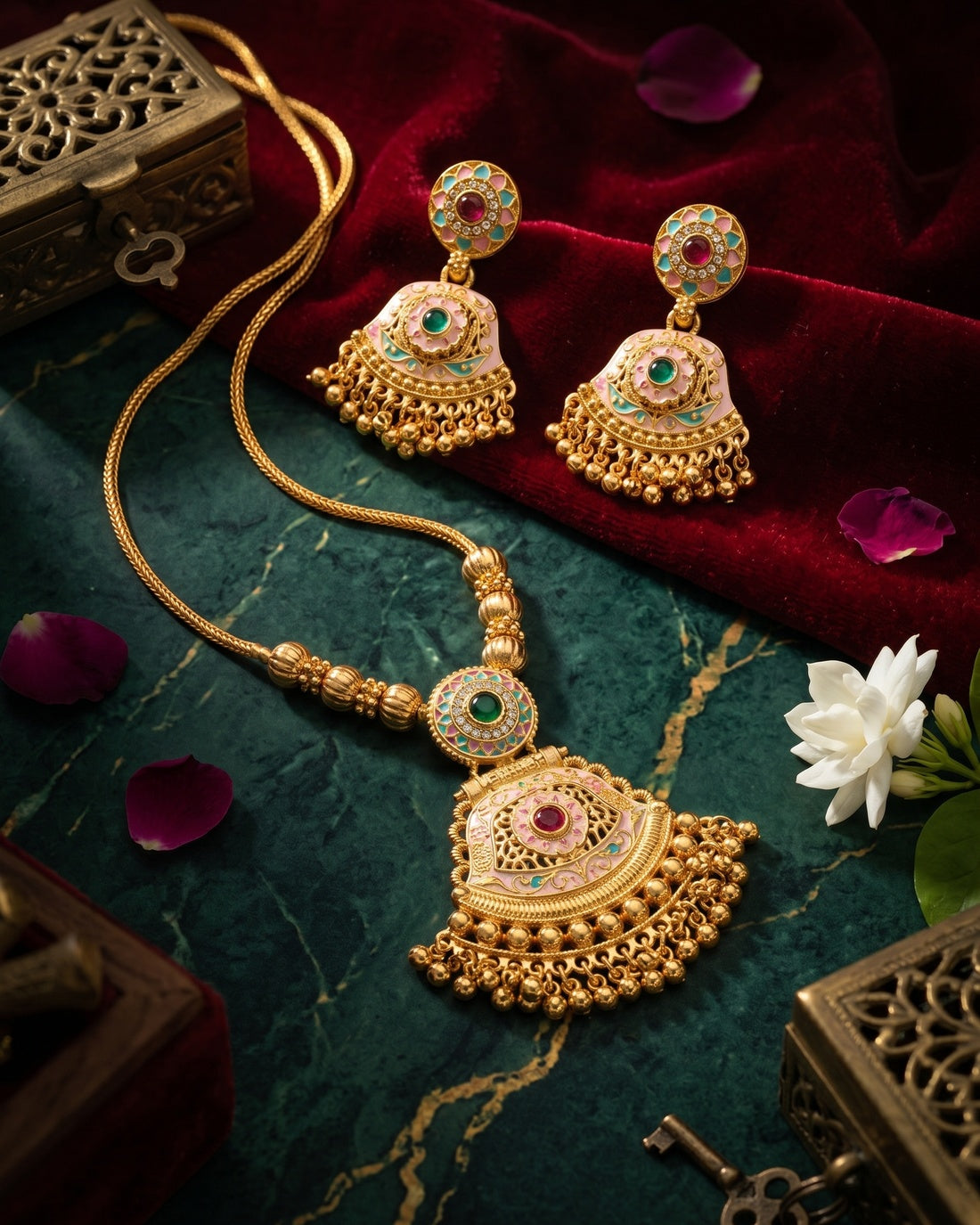 Surya Pankhi Necklace Set