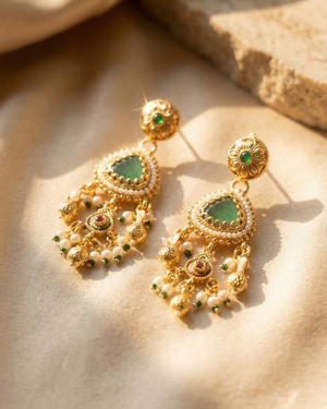 The Chandni Necklace Set (Light Green)