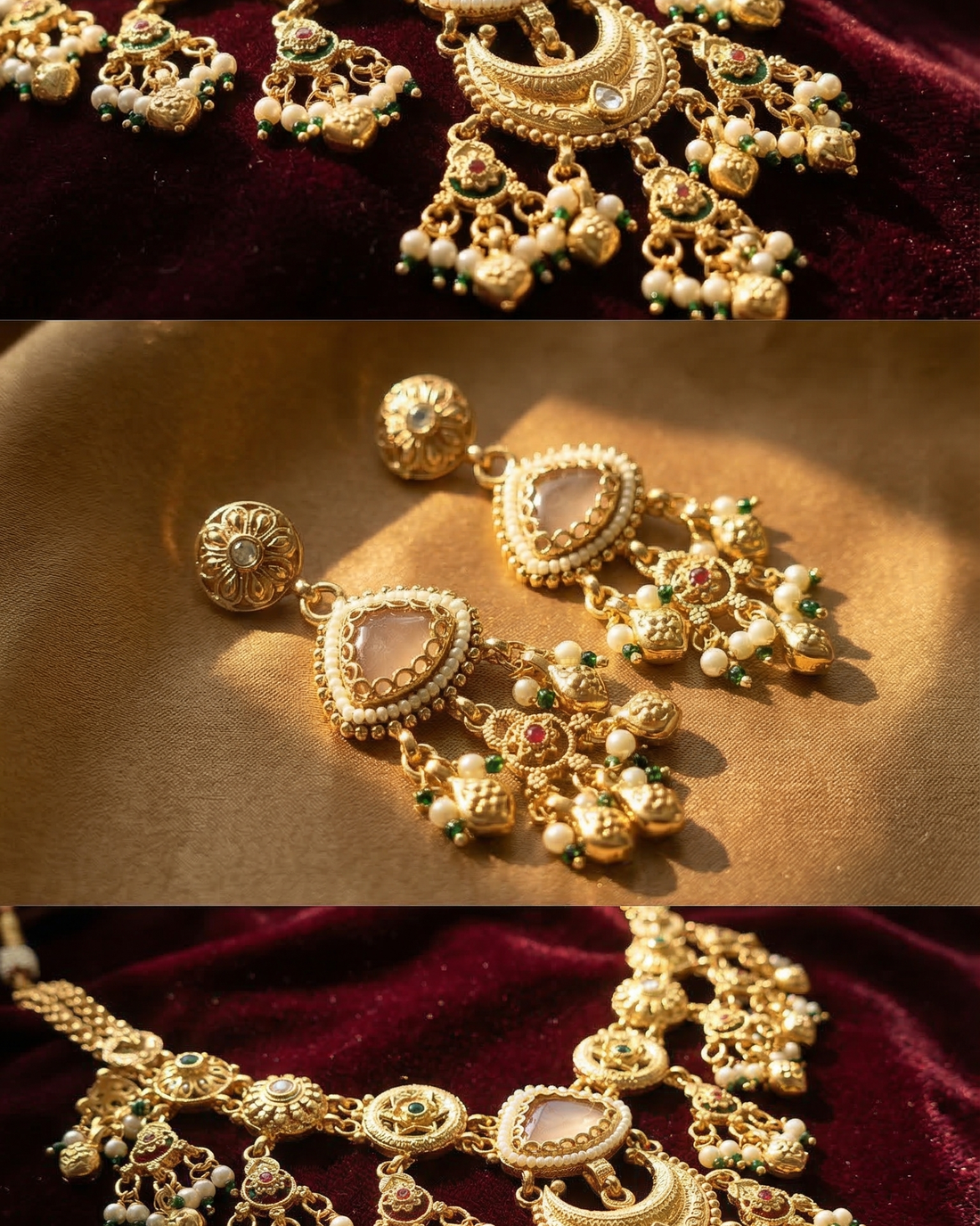 The Chandni Necklace Set (Pink)