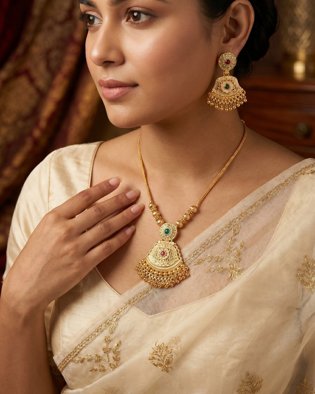 Surya Pankhi Necklace Set