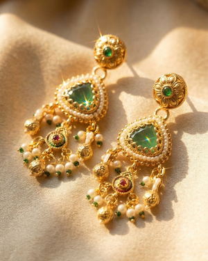 The Chandni Necklace Set (Light Green)