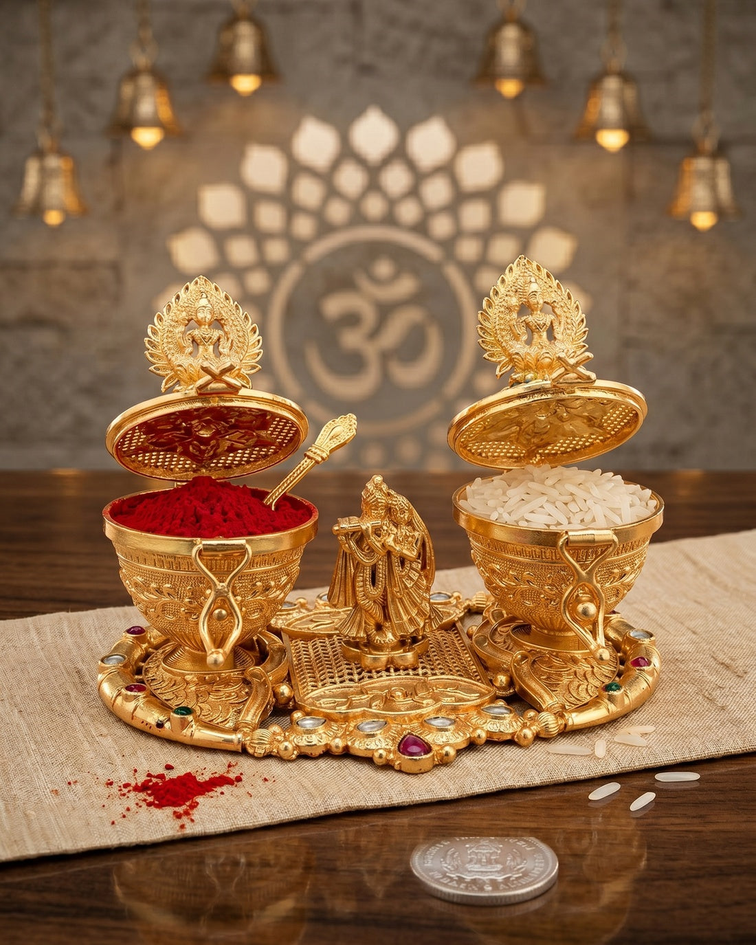 Radha Krishna Kumkum Box