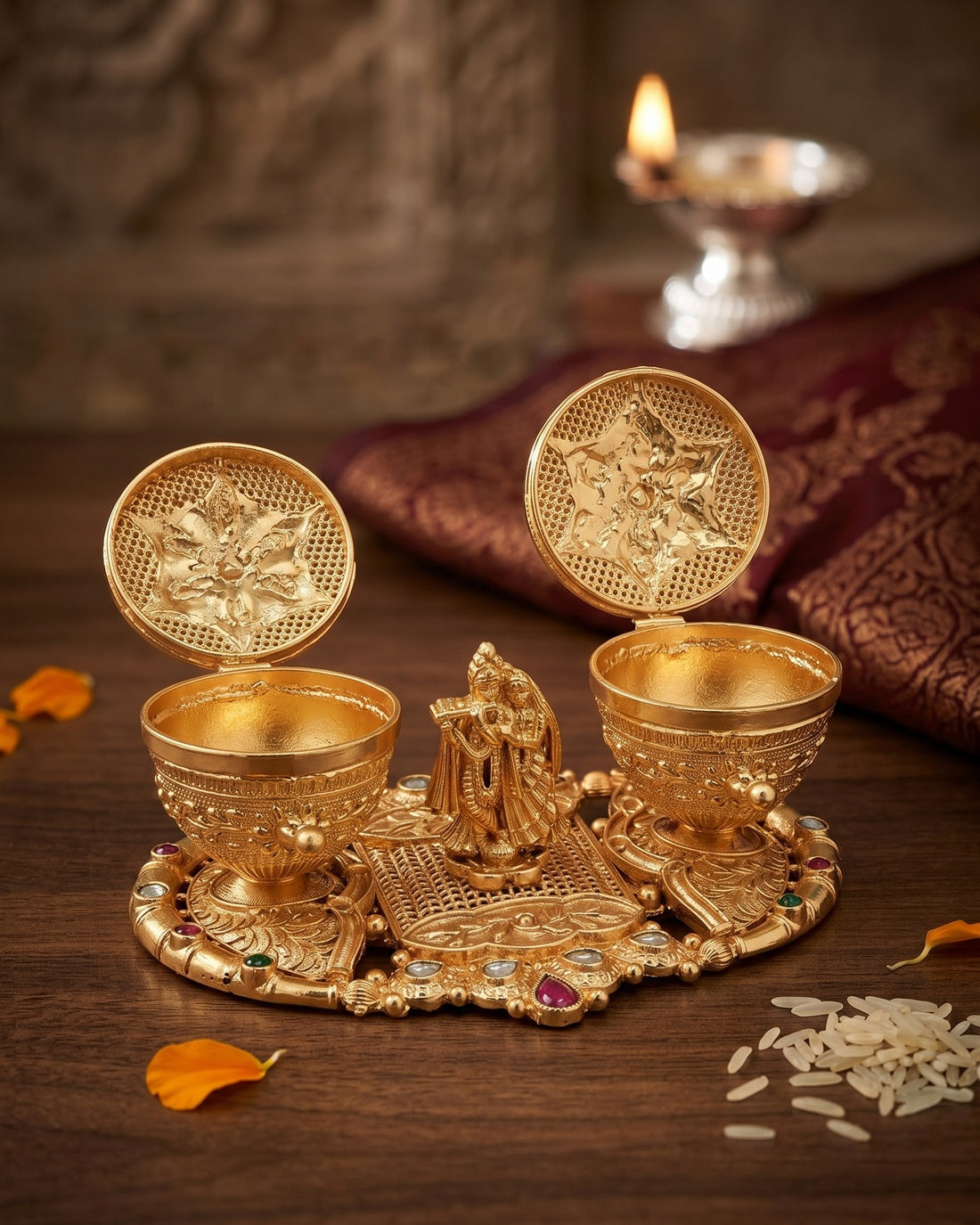 Radha Krishna Kumkum Box
