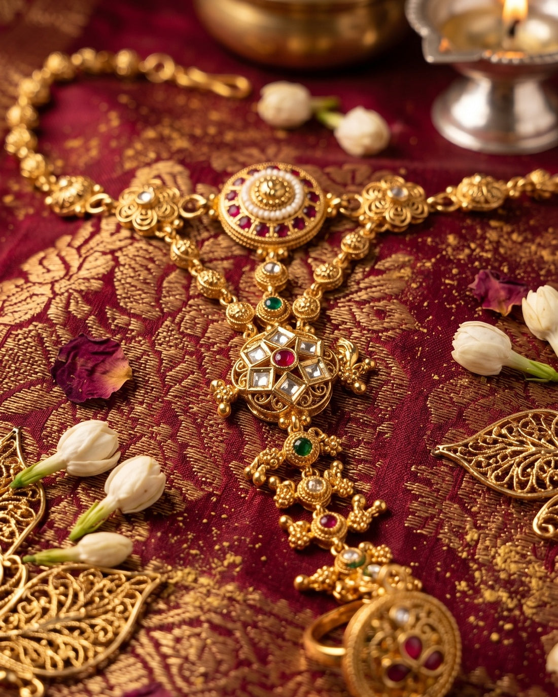 Navaratna Kundan Haath Phool