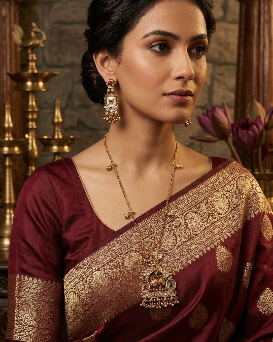 Virasat Gajmukhi Necklace