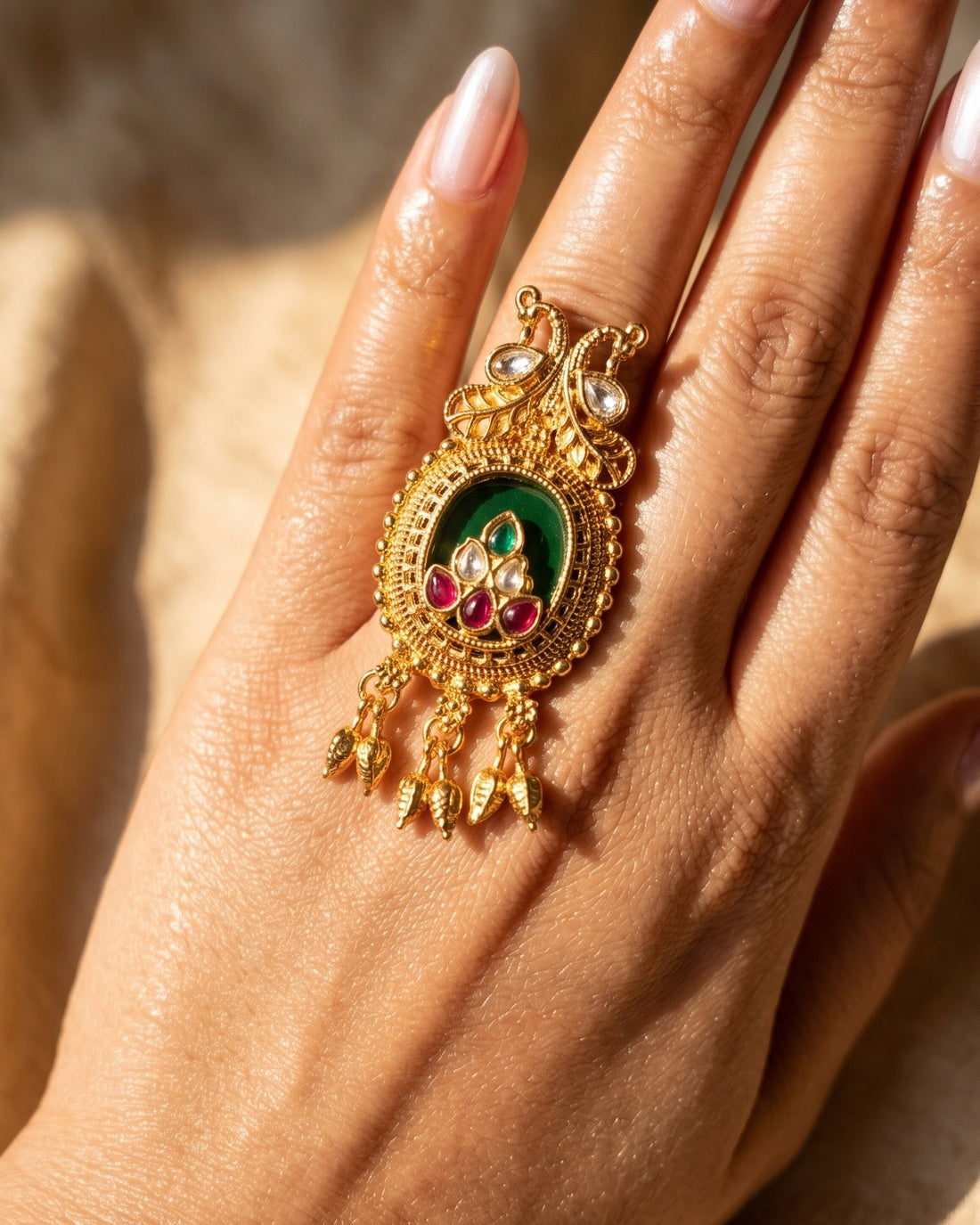 Ratnavali Tassel Ring